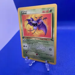 Pokemon 1st Edition Zubat Common Fossil 57/62 NM Vintage clean never played - Image 3