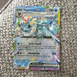 Pokemon TCG Vaporeon ex 023/131 2025 Prismatic Evolutions Double Rare Card - NM - Image 1
