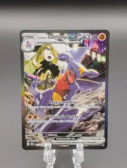 Pokemon TCG Cynthia's Garchomp EX SIR Card 232/182 Destined Rivals Pokemon - Image 1
