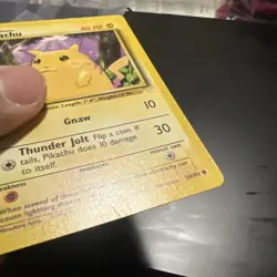 Pokemon Pikachu TCG Yellow Cheeks Base Set Promo Card E3 LP - Image 3
