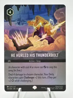 He Hurled His Thunderbolt 222/204 EPIC Disney Lorcana Card Whispers In The Well - Image 1