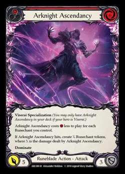Flesh and Blood FAB Arknight Ascendancy NM 1st EditionRainbow Foil Arcane Rising - Image 1