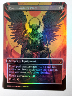 Commander's Plate FOIL (MISCUT) Proxy Playtest Card Custom Skull Poster Anime - Image 3