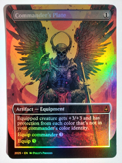 Commander's Plate FOIL (MISCUT) Proxy Playtest Card Custom Skull Poster Anime - Image 4