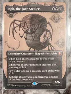 MTG Avatar BORDERLESS FIELD NOTES M Koh, the Face Stealer #0322 - Image 1