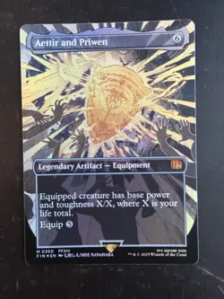 MTG Final Fantasy English Aettir and Priwen Borderless 0350 Foil - Image 1