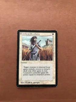 MTG BETA SWORDS TO PLOWSHARES LP/MP Magic the Gathering - Image 1