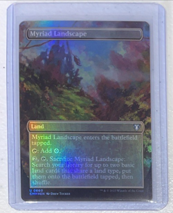NM Borderless Foil Myriad Landscape, MTG Commander Masters #660 - Image 1
