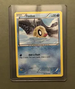 Pokemon TCG Feebas 27/124 2012 Fates Collide Non Holo NM Condition - Image 1