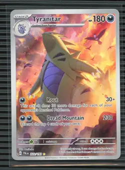 2023 Pokemon Scarlet and Violet SV PAL EN-Paldea Evolved #222 Tyranitar IR - Image 1