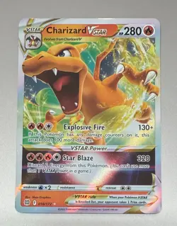 POKEMON TCG CHARIZARD V STAR 018/172 BRILLIANT STARS RARE HOLO MINT PACK FRESH - Image 1