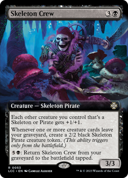 Skeleton Crew (Extended Art) [The Lost Caverns of Ixalan Commander] Near Mint - Image 1