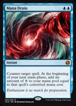 Mana Drain -Foil Light Play MTG Iconic Masters - Image 1