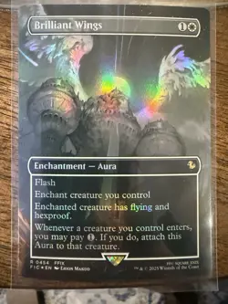 MTG Brilliant Wings [Foil] [Borderless] Final Fantasy FIC 0454 Rare Protection - Image 1