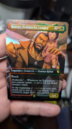 1x Barret Avalanche Leader Borderless Chocobo Track Foil NM Final Fantasy MTG x1 - Image 1