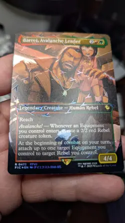 1x Barret Avalanche Leader Borderless Chocobo Track Foil NM Final Fantasy MTG x1 - Image 2