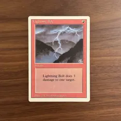 Lightning Bolt LP Revised Edition 1994 MTG Magic the Gathering TCG - Image 1