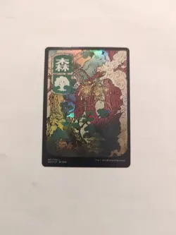 Forest (301) *FOIL* - JP Full Art Kamigawa: Neon Dynasty NM MTG - Image 1