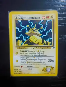 Pokemon Card Lt. Surge's Electabuzz Gym Heroes HOLO 6/132 ENG played - good - Image 1