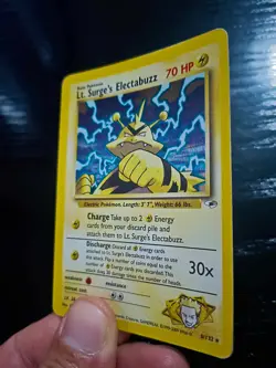 Pokemon Card Lt. Surge's Electabuzz Gym Heroes HOLO 6/132 ENG played - good - Image 4