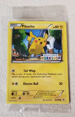 POKEMON 2016 2017 PIKACHU BUILD-A-BEAR WORKSHOP SET 20/108 & SM86 SEALED NM - Image 2