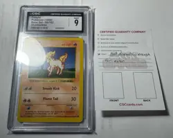 1999 Pokemon Base Set Shadowless Ponyta 60/102 Print Error CGC 9 Mint - Image 3