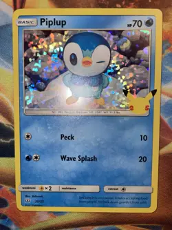 Pokemon - Piplup HOLO 20/25 - 25th Anniversary McDonalds Promo 2021 B2 NM/M - Image 1