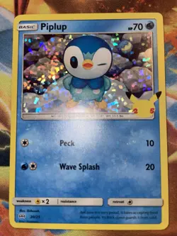 Pokemon - Piplup HOLO 20/25 - 25th Anniversary McDonalds Promo 2021 B2 NM/M - Image 2