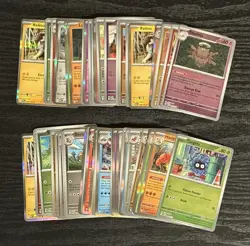 Pokemon TCG Holo Reverse Holo 50 Card Lot Mega Evolutions MEG Rare Holographic - Image 1