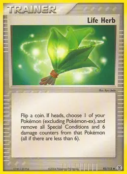 Pokemon Life Herb (93/116) FireRed & LeafGreen LP REVERSE HOLO - Image 1