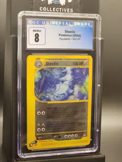 STEELIX #35 Pokemon TCG 2003 Aquapolis CGC 8 NM/MINT+ - Image 1