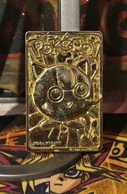 Jigglypuff 39 23K Gold Plated 1999 Burger King Pokemon Card Light Play Fast Ship - Image 1