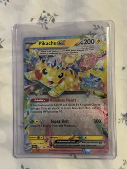 Pokemon TCG Sv08: Surging Sparks Pikachu EX Holo Card 057/191 NM/M Condition - Image 1