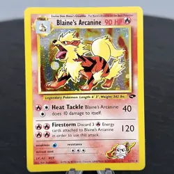 Blaine's Arcanine 1/132 Gym Challenge Holo Rare WOTC Pokemon English NM ? - Image 1