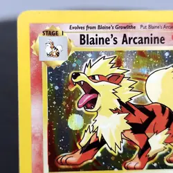 Blaine's Arcanine 1/132 Gym Challenge Holo Rare WOTC Pokemon English NM ? - Image 3