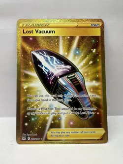 Pokemon TCG Lost Vacuum 217/196 Gold Secret Rare Trainer Lost Origin NM/M - Image 1