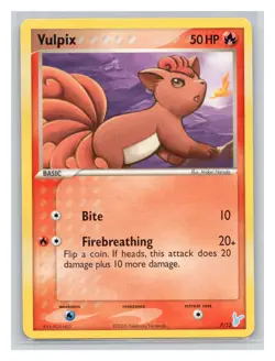 Pokemon TCG Vulpix 7/12 EX Trainer Kit 2: Plusle & Minun Normal MP - Image 1