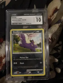 Stunky 76/100 CGC Gem mint 10 Graded Pokemon Majestic Dawn - Image 1