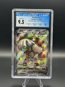 2021 Pokemon SWSH Shining Fates #SV105 Rillaboom V Full Art Holo CGC 10 Gem Mint - Image 1