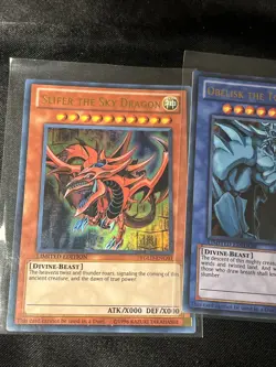 Yugioh Egyptian God Cards Set Slifer Obelisk Ra Ultra Rare YGLD-ENG01 G02 G03 - Image 2