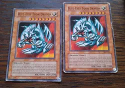 Vintage Yugioh Blue-Eyes Toon Dragon SDP-020 Lot Of 2 - Image 1