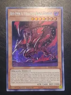 Yu-Gi-Oh! PRISMATIC SECRET RARE RED-EYES ALTERNATIVE BLACK DRAGON TN19-EN005 NM - Image 1