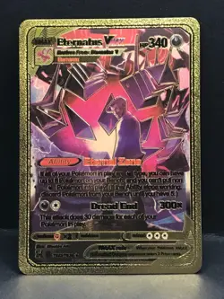 Eternatus Vmax Gold Foil Fan Art Textured Collector Pokemon Card TG22/TG30 HP340 - Image 1
