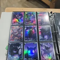 Lot of 9 Custom holo Gengar V Pokemon Trading Card sleeved & top loaded - Image 4