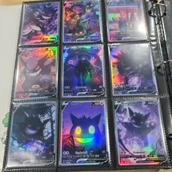 Lot of 9 Custom holo Gengar V Pokemon Trading Card sleeved & top loaded - Image 5