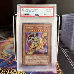 PSA 8 Unlimited Victory Dragon 2025 RP02-EN098 Yugioh Card (Reprint) - Image 1