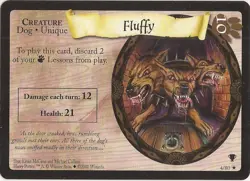 Harry Potter Quidditch Cup TCG - Rare "Fluffy" Card #4/80 - Image 1
