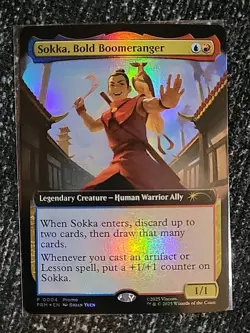 Mtg MagicCon Atlanta exclusive promo Sokka, Bold Boomeranger Foil - Image 1