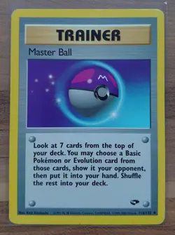 Master Ball 116/132, Uncommon, Gym Challenge, Unlimited, Pokemon Card - Image 3