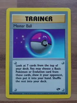 Master Ball 116/132, Uncommon, Gym Challenge, Unlimited, Pokemon Card - Image 5